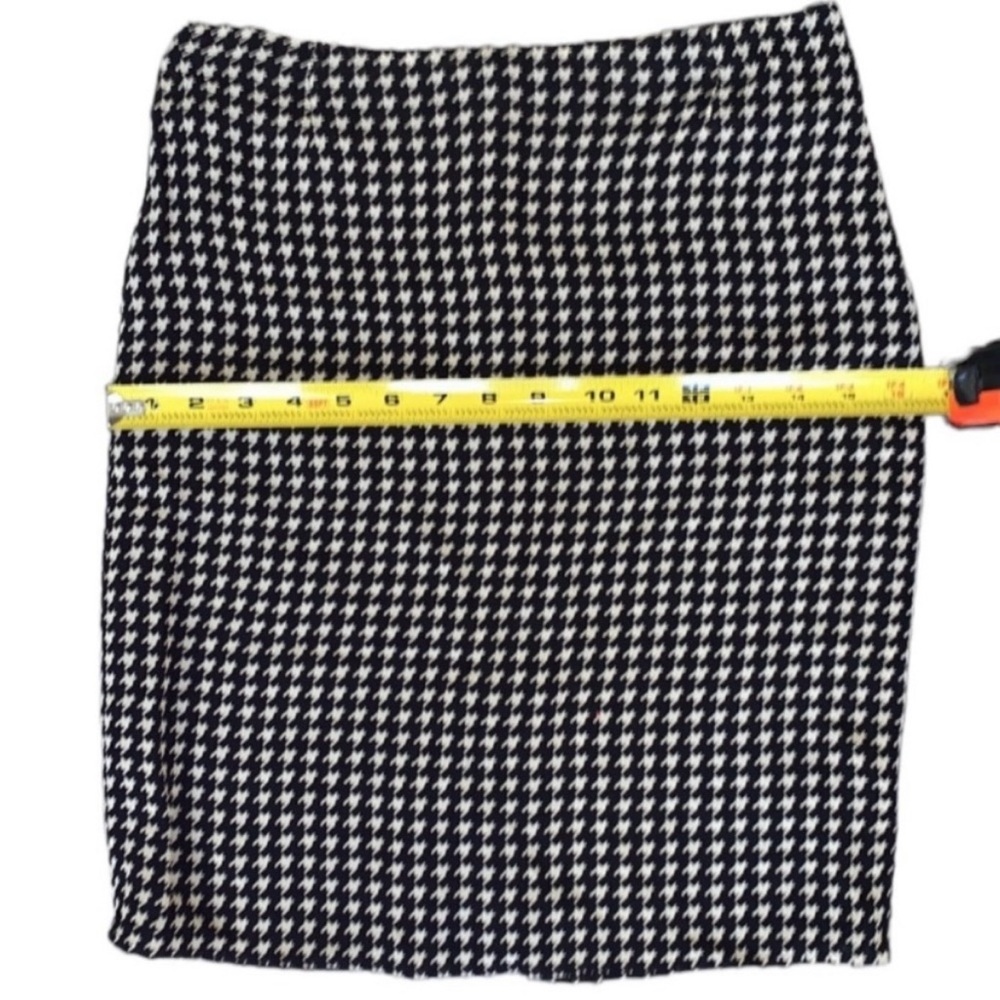 VTG Y2K Arden B. Cream & Black Houndstooth Skirt Size 0 - Picture 6 of 8